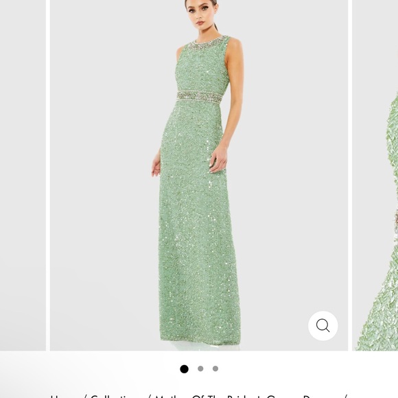 Macduggal mother of bride dress.    Worn one day.  Size 8.  Im 5-6. - Picture 3 of 5